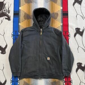 Men’s Carhartt Rain Defender Full Zip Hoodie Size XL Quilt Lined Workwear